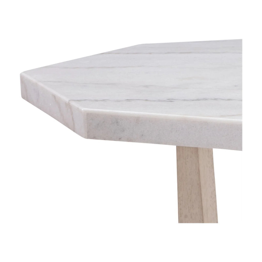 White Marble Top Wood Dining Table B704