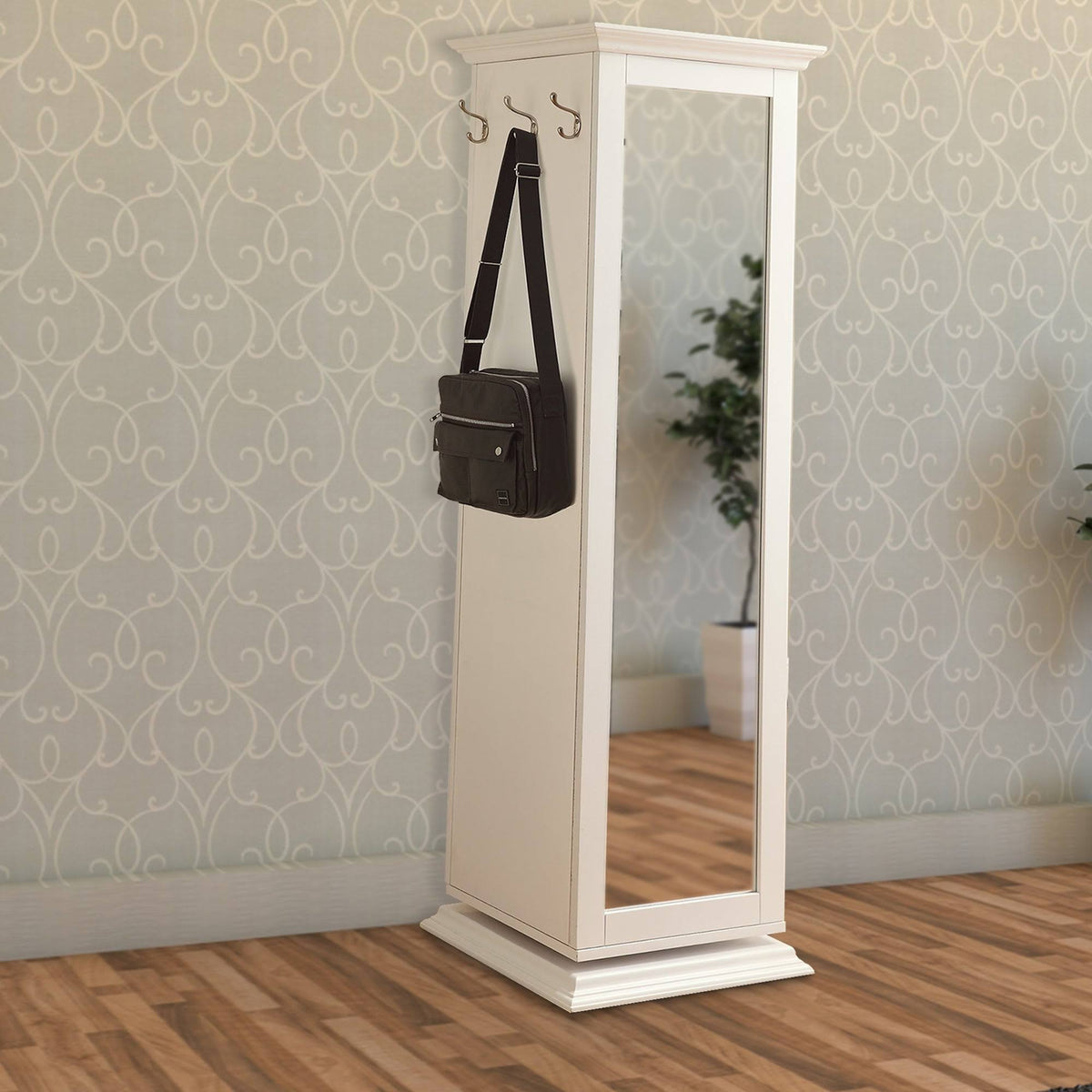 White Metal Accent Cabinet Y8341
