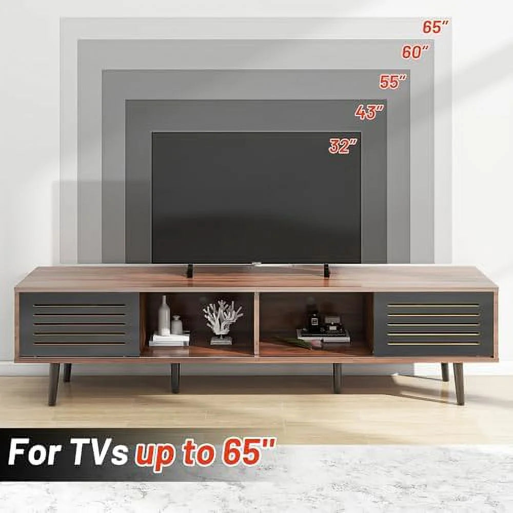 Mid Century Modern TV Stand for 55/60/65 inch TV with Cabinets V967