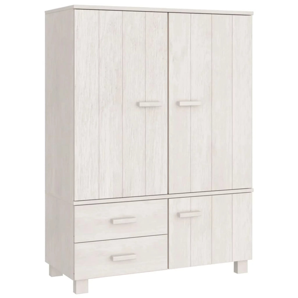 Pine Wood Wardrobe with Doors and Drawers W95586