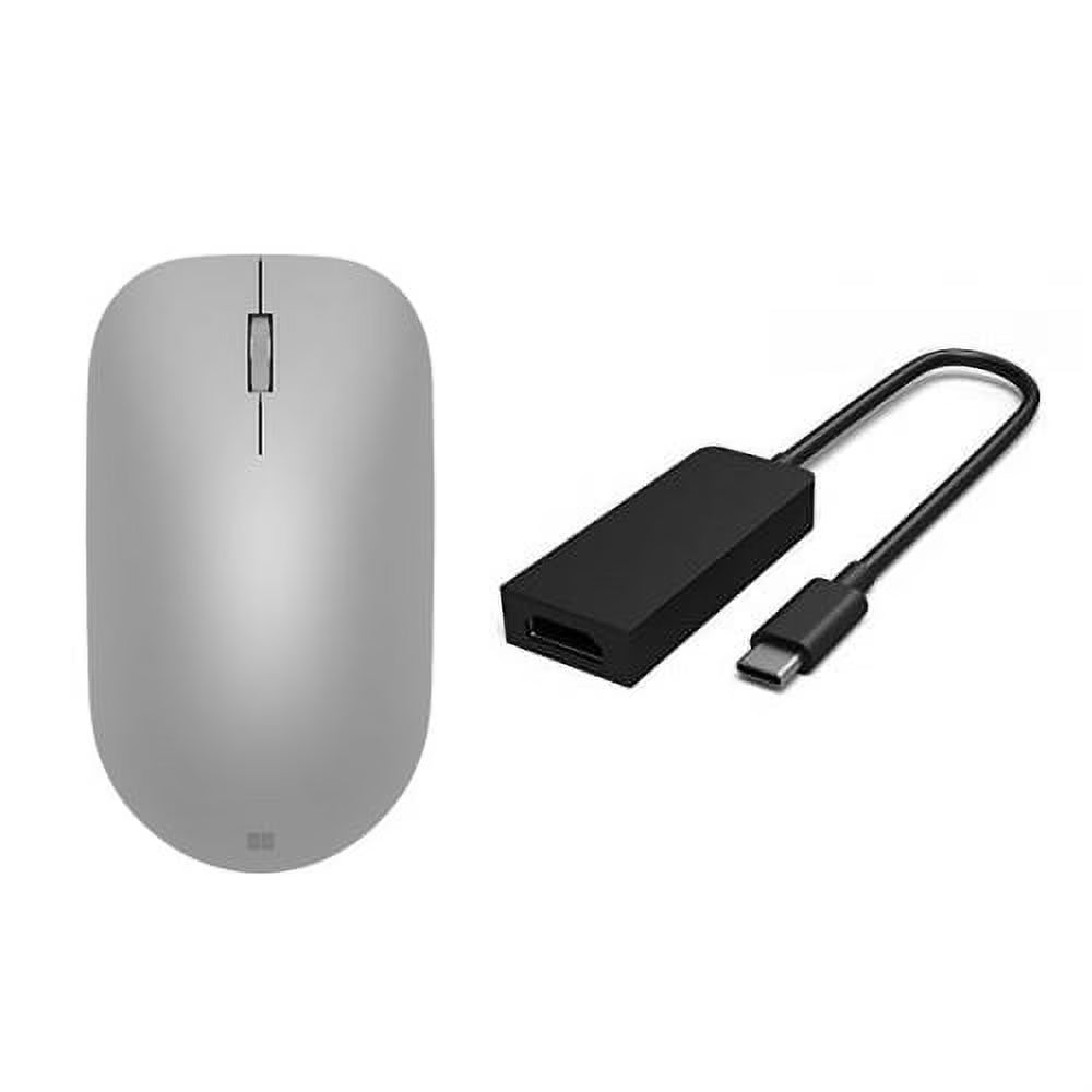 Surface Mouse Gray + USB-C to HDMI Adapter Black K667422