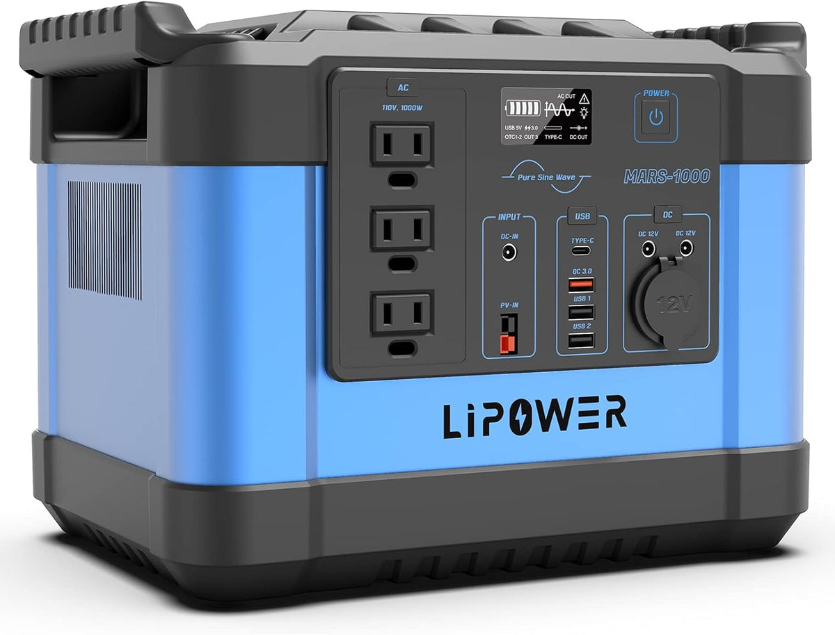 Portable Power Station 1000W 1100Wh with 3 AC Outlet Solar Generator Z42017