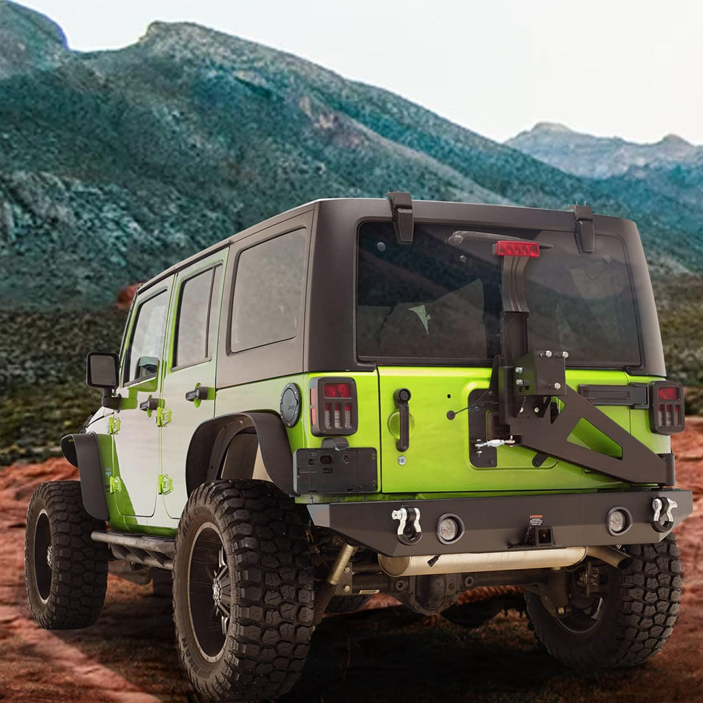 Front Bumper and Rear Bumper with Tire Carrier Combo for Wrangler JK X302701