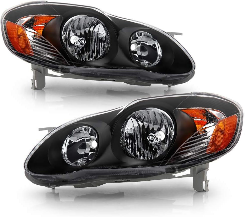 Black Replacement Headlights Driver + Passenger Side E3892