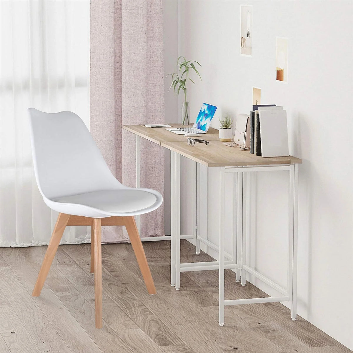 White Set of 4 Dining Chairs Y460003