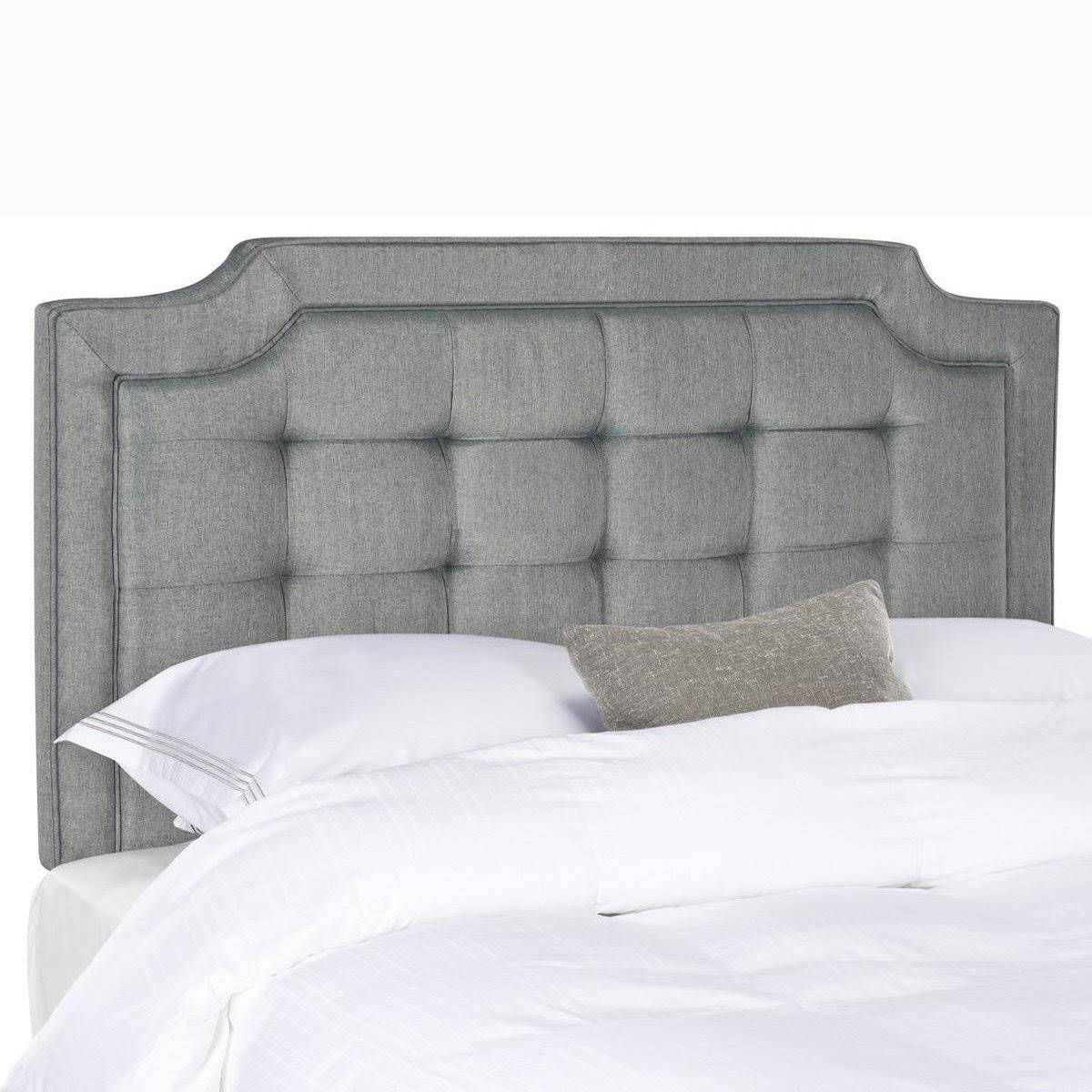 White Tufted Velvet Headboard T65644