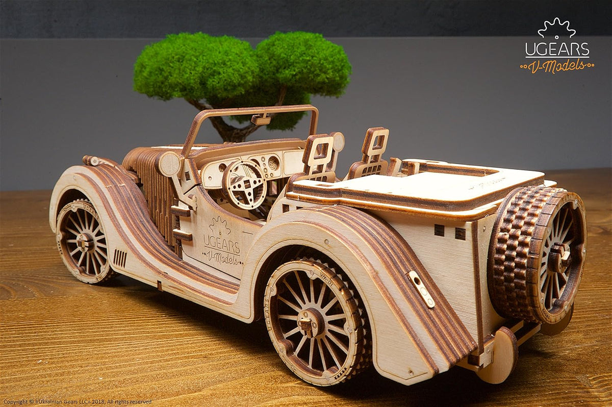 3-D Wooden Puzzle Roadster E871459