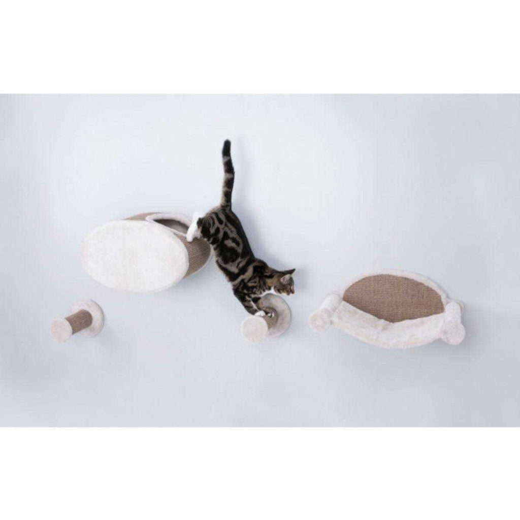 Wall Mounted Cat Lounge Set Hammock and Condo with Two Steps X664523