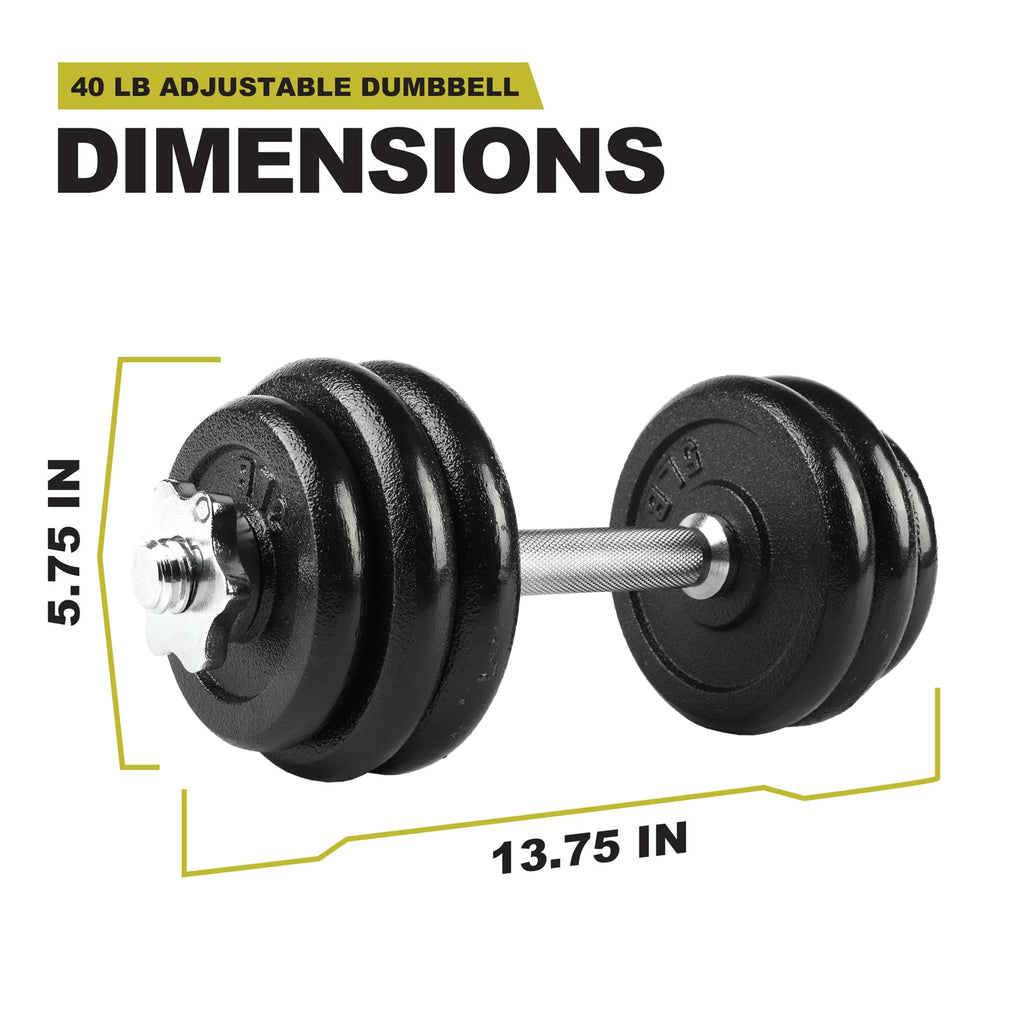 40lb Adjustable Dumbbell Set W449286