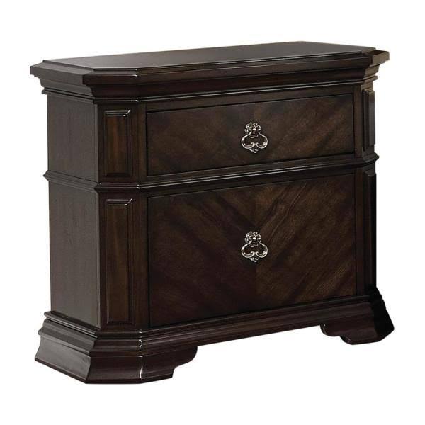 Espresso 2-Drawer Nightstand R6144