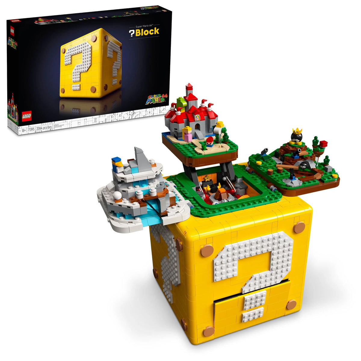 LEGO Super Mario 64 Question Mark Block 3D Model Set with Micro Figures B9912