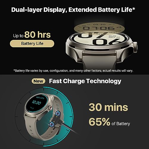 Obsidian Smartwatch with Snapdragon W5+ Gen 1 Wear OS P4934