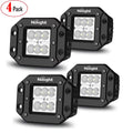 4PCS 18W LED Work Light Bar Flush Mount Flood Lights Backup Reverse Rear Front Bumper Lights B274169