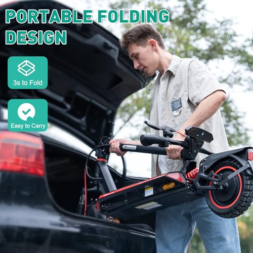 800W Electric Scooter with 10'' Honeycomb Solid Tires Y4113