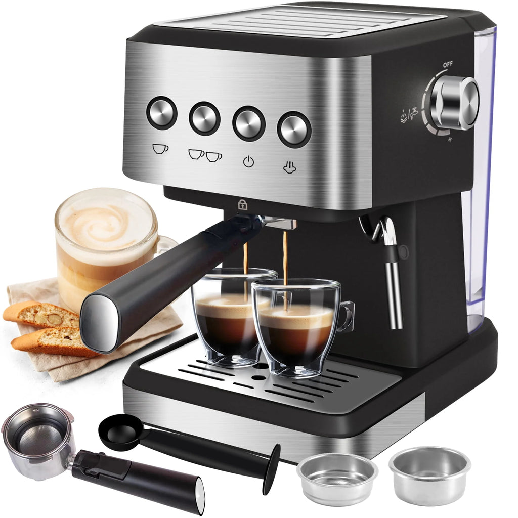 20 Bar Stainless Steel Espresso Machine with Milk Frother S1386