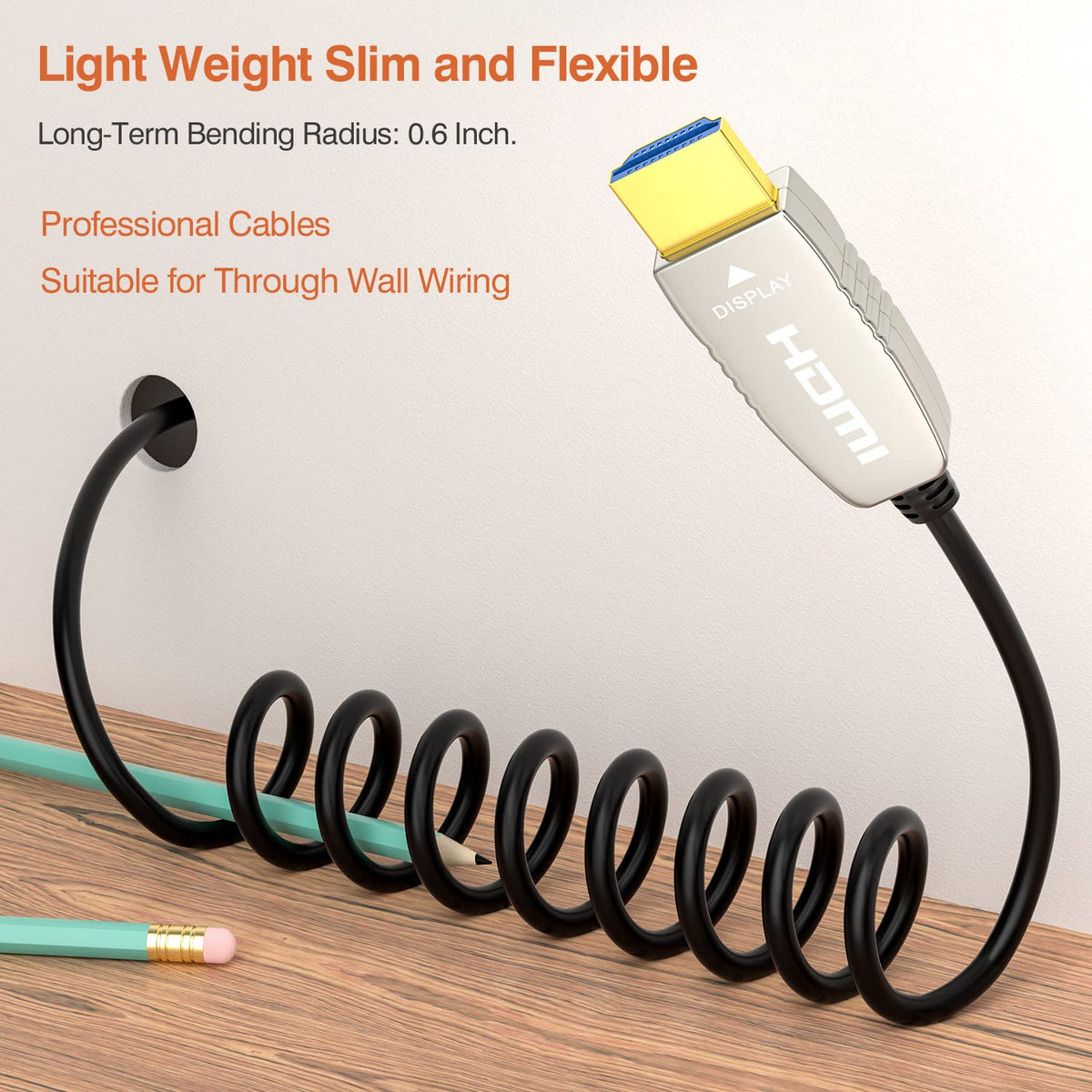 4K HDMI Fiber Optic Cable 165 Feet Pack of 2 Y9404