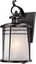 Weathered Bronze Exterior Wall Lantern with White Alabaster Glass L4672