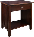Warm Brown Nightstand with USB Ports C504