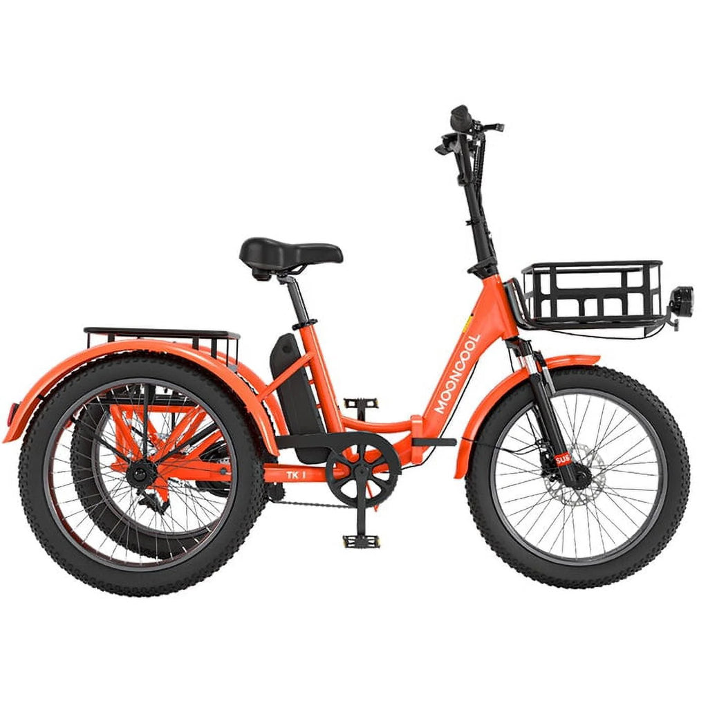 Electric Folding Tricycle with 500W Motor, 48v 14.5Ah Battery, 20*3in Fat Tires Y988
