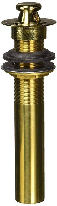 Lavatory Push Pop-Up Drain Assembly with Overflow Weathered Brass H19700