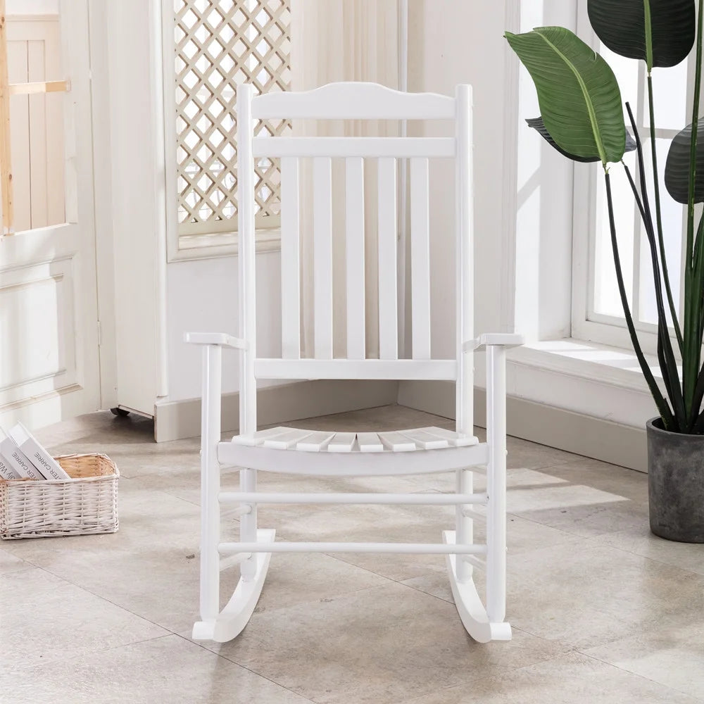 White Wood Rocking Chair J203416