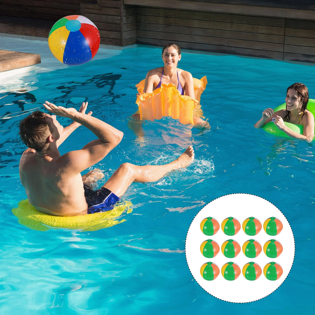 12 Pcs Inflatable Beach Balls Pool Toys O468