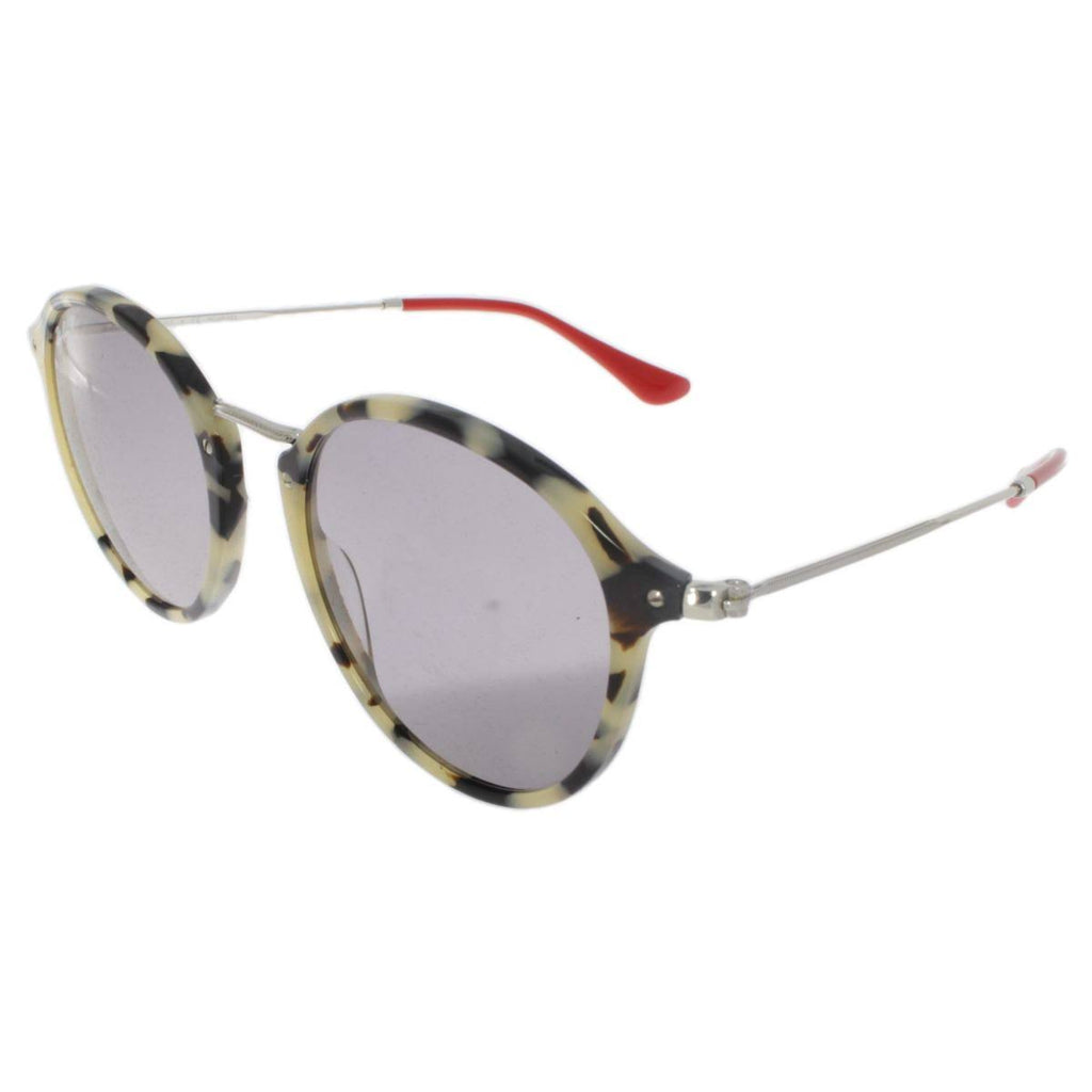 Beige Havana Grey Polar Round Sunglasses 52 mm O635