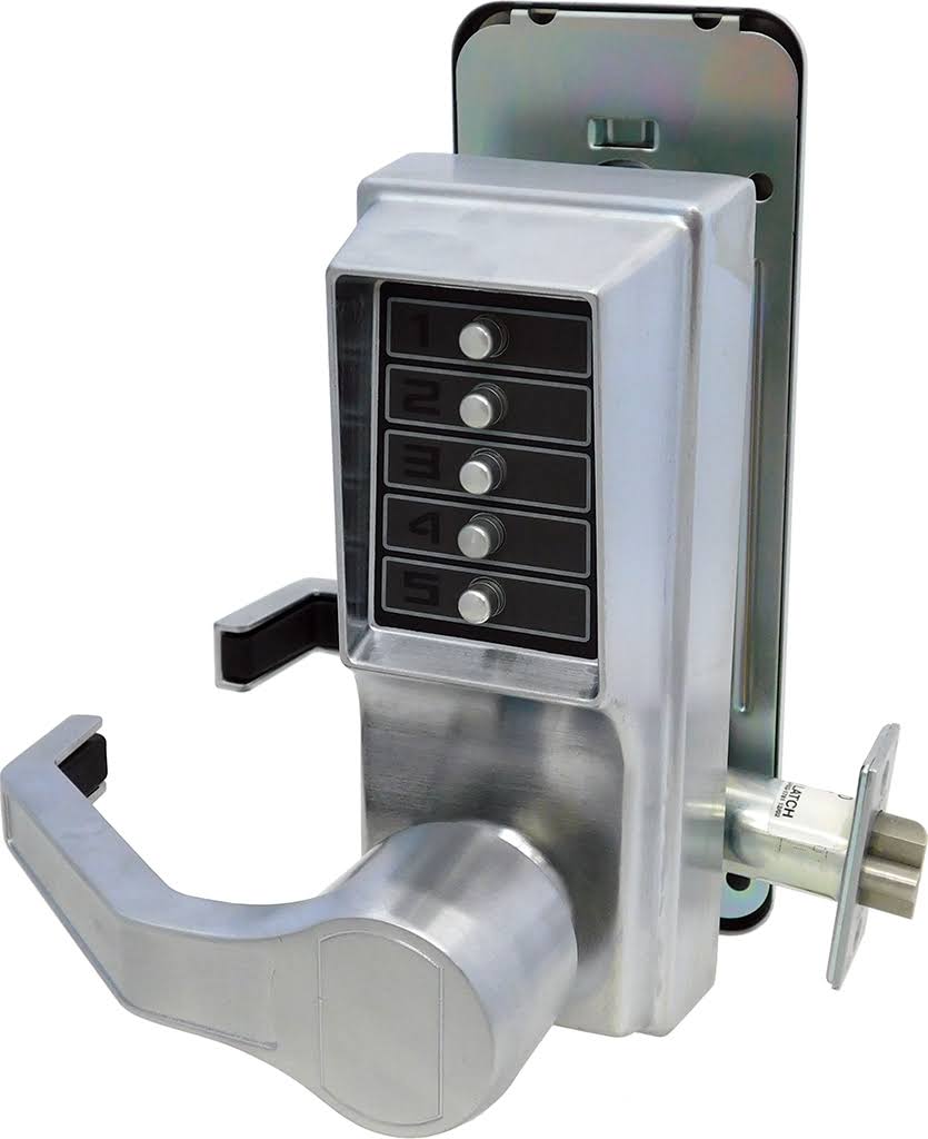 Keyless Door Lock Passage Left Hand Satin Chrome K52559