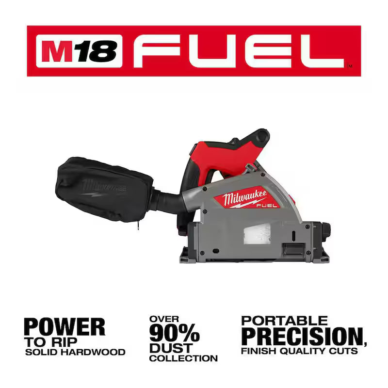 18V Brushless Cordless 6-1/2 in. Plunge Track Saw Kit with 55 in. Guide Rail W488014