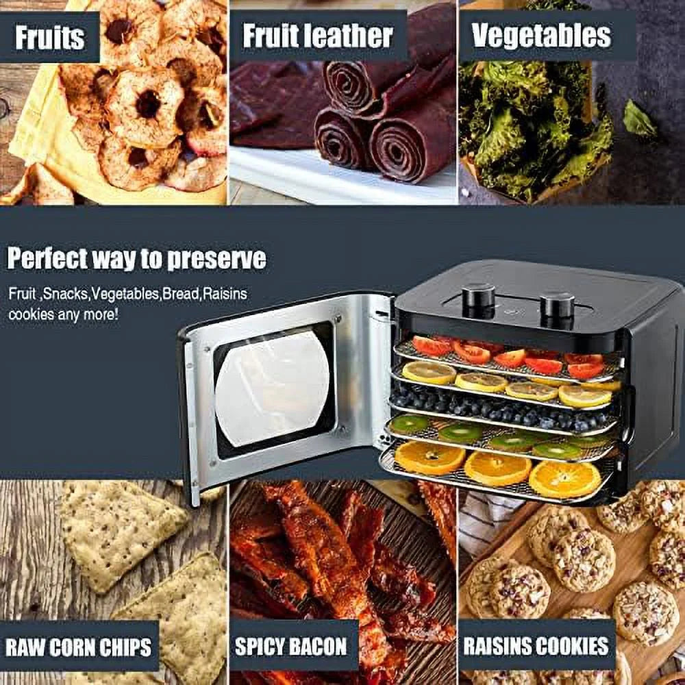 Electric Countertop Food Dehydrator with 4 Stainless Steel Trays C634