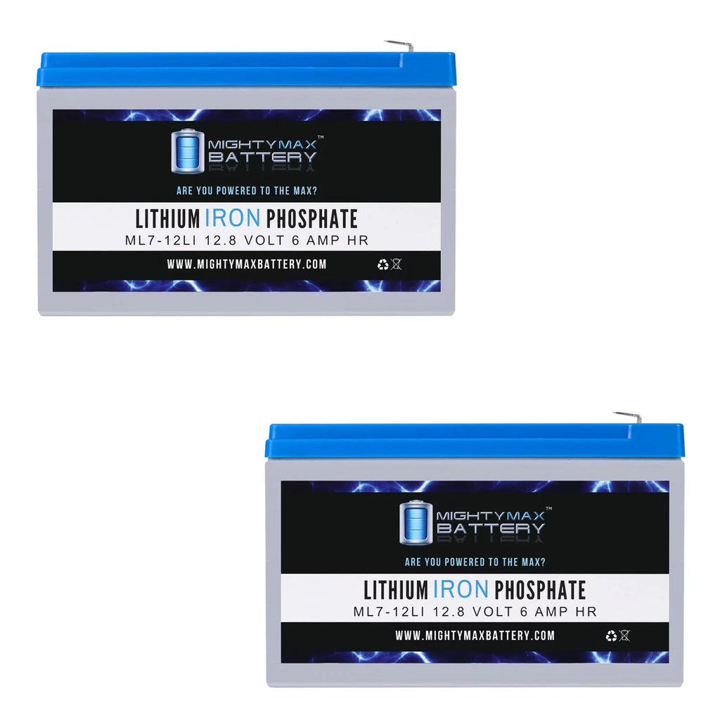 12V 7AH Lithium Replacement Battery 2 Pack K239