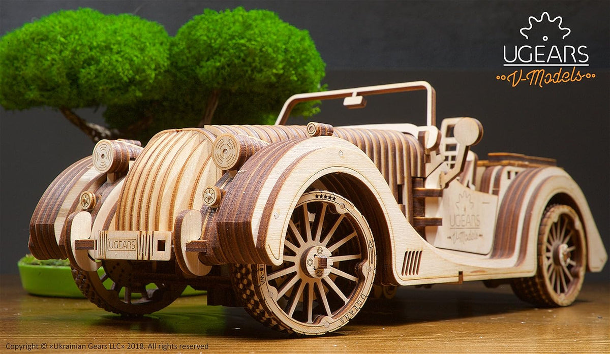 3-D Wooden Puzzle Roadster E871459