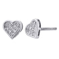 Sterling Silver Heart Stud Earrings D842