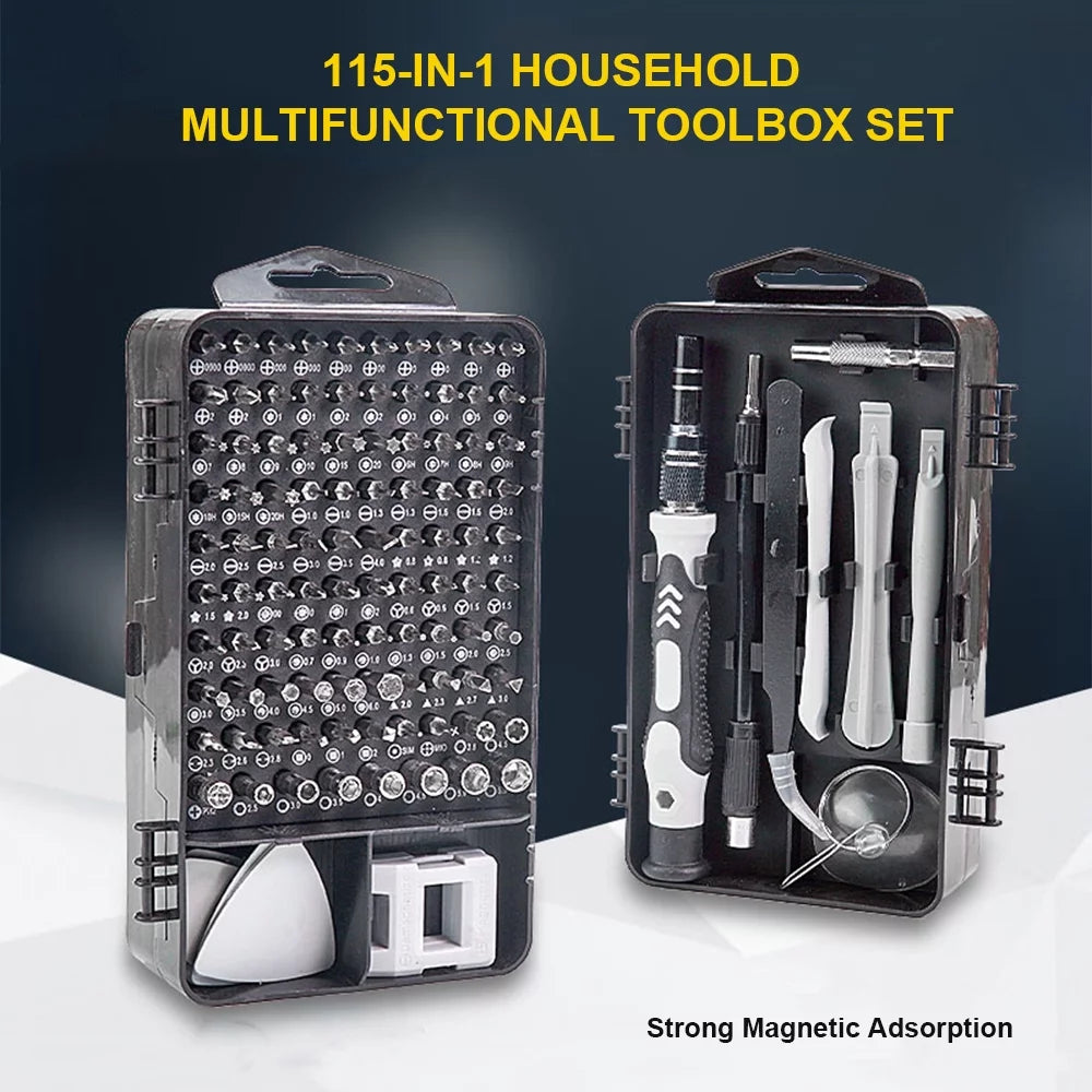 115-In-1 Household Toolbox Set with 98 Bits B822562