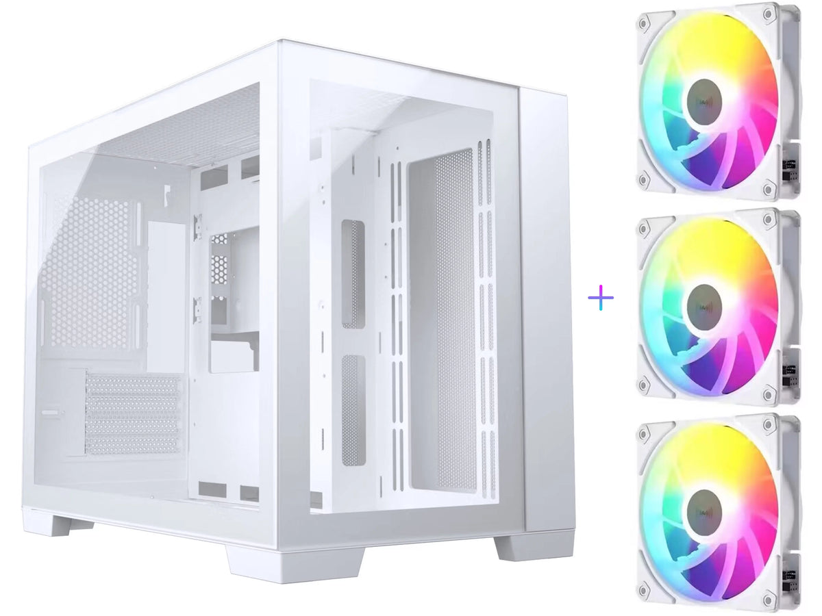 Micro ATX Gaming Computer Case with 3 ARGB Fans V755858