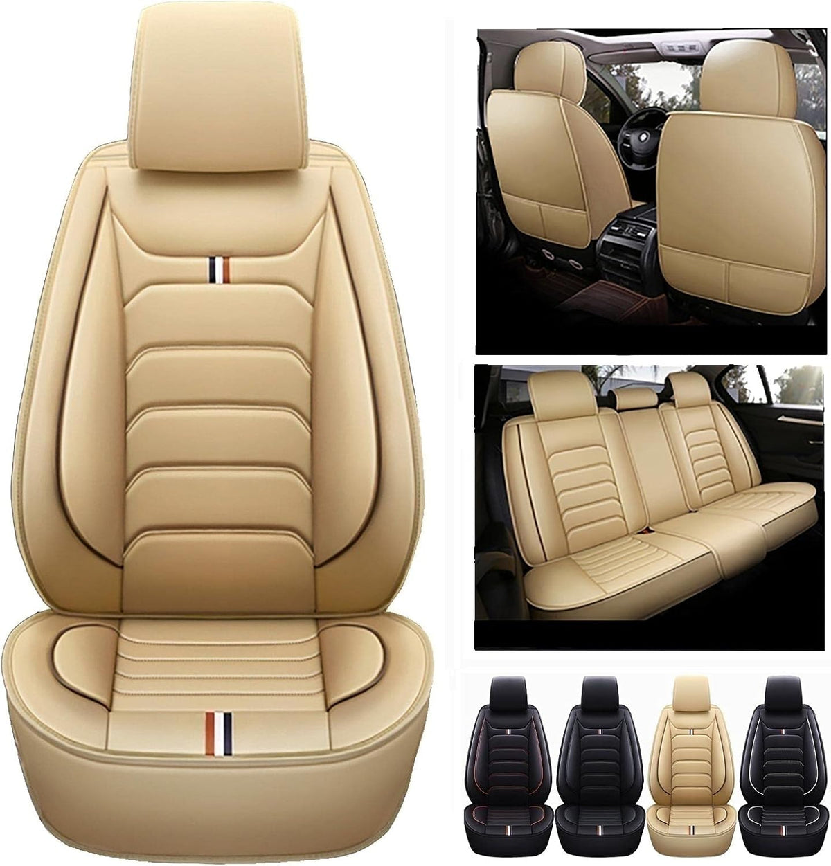 Waterproof PU Leather 5-seat Car Seat Covers Y364
