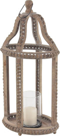 Rustic Wood and Glass Candle Lantern Z978296