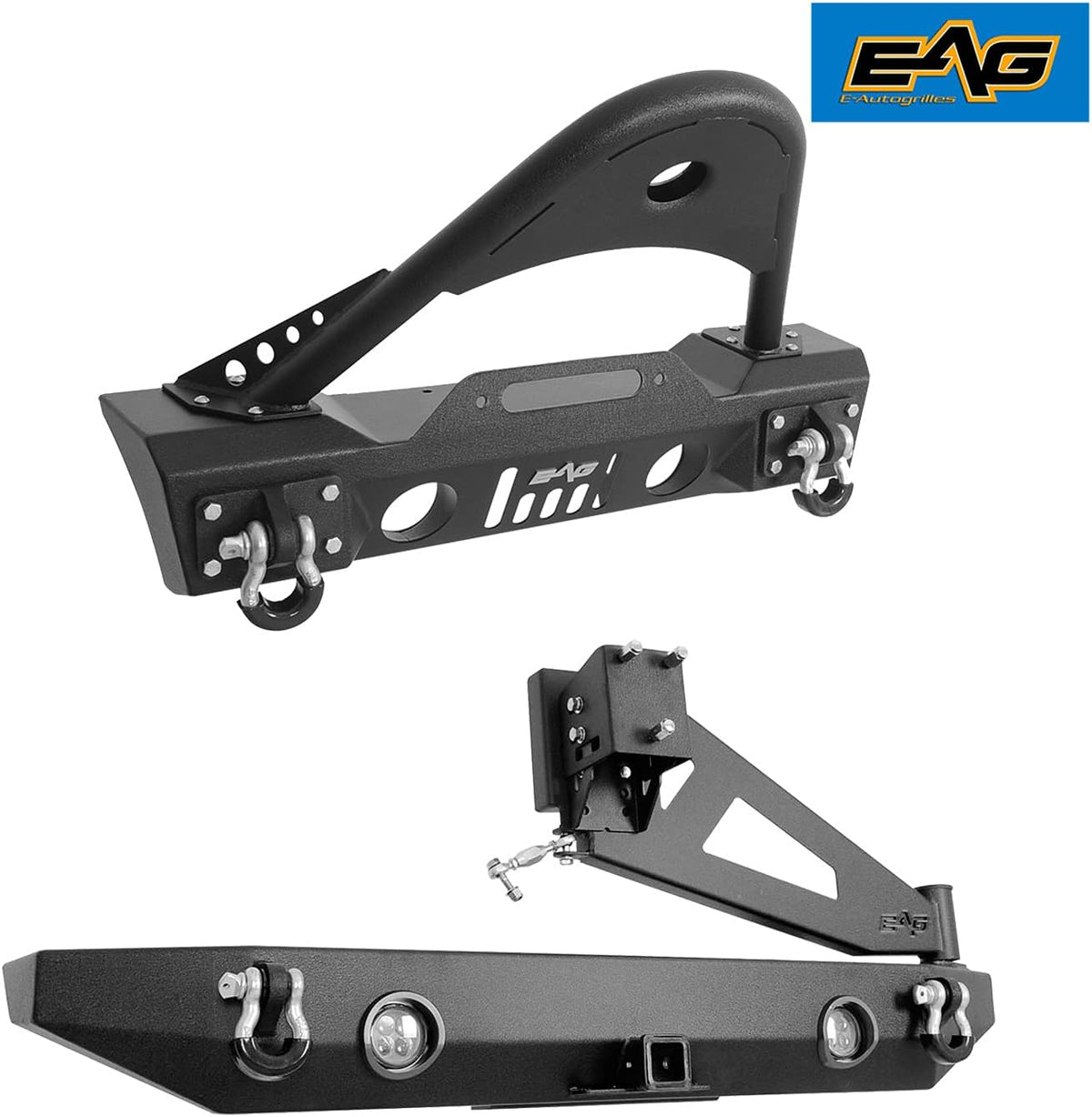 Front Bumper and Rear Bumper with Tire Carrier Combo for Wrangler JK X302701