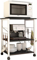 White Oak 3-Tier Kitchen Baker's Rack Microwave Oven Stand Storage Cart Workstation Shelf Q835