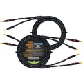 8 Foot Star-Quad Speaker Cable Pair with Gold Banana Connectors Y727062