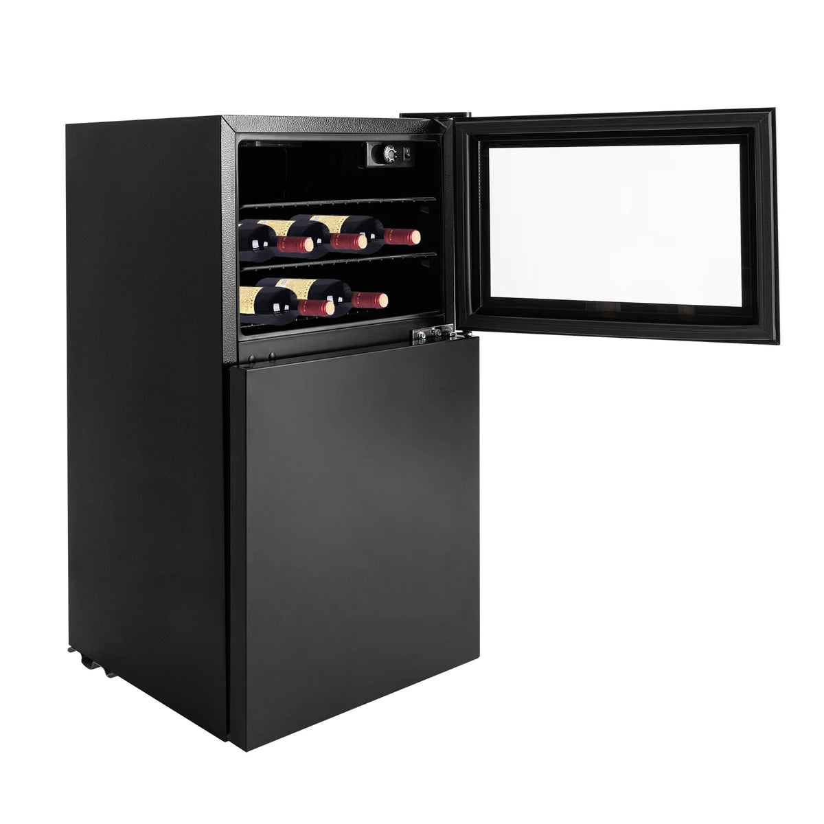 34 Inch Dual Zone Wine Cooler Beverage Refrigerator U119809
