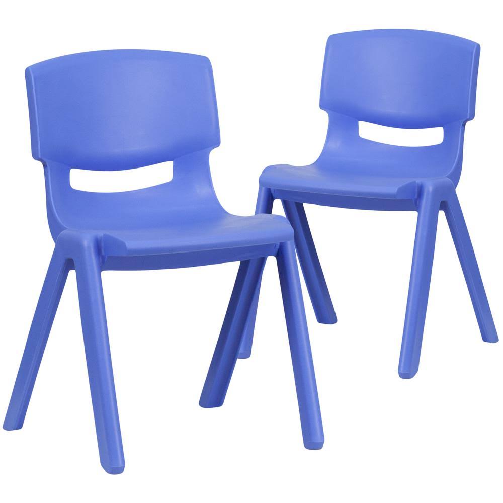 Blue Plastic Stackable School Chair 2 Pack A355