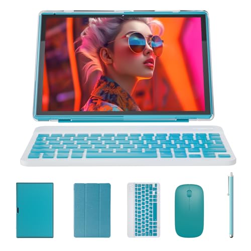 2 in 1 Tablet with Keyboard Case, 10 inch Android 14 Tablet, 6GB RAM+32GB ROM O13393