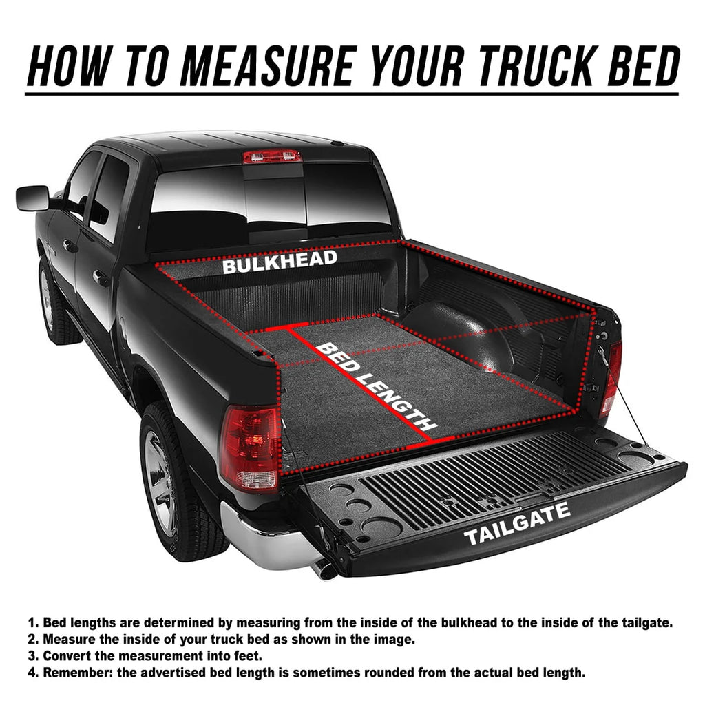 Adjustable Tri-Fold Soft Top Tonneau Cover K1701