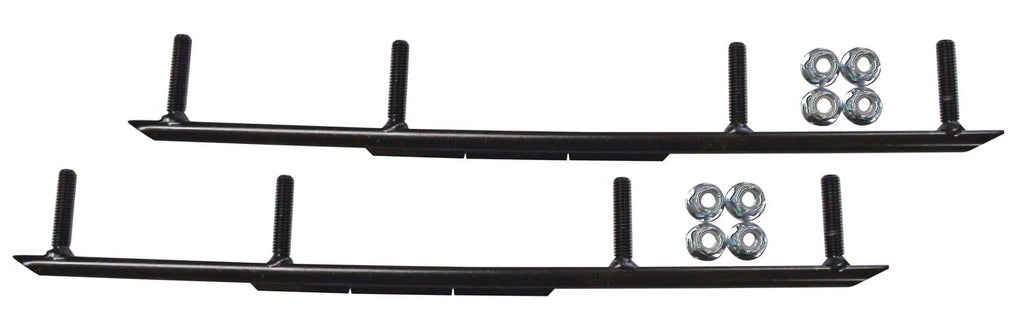Yellow XT Snowmobile Skis with 6" Round Bars Complete Kit H404