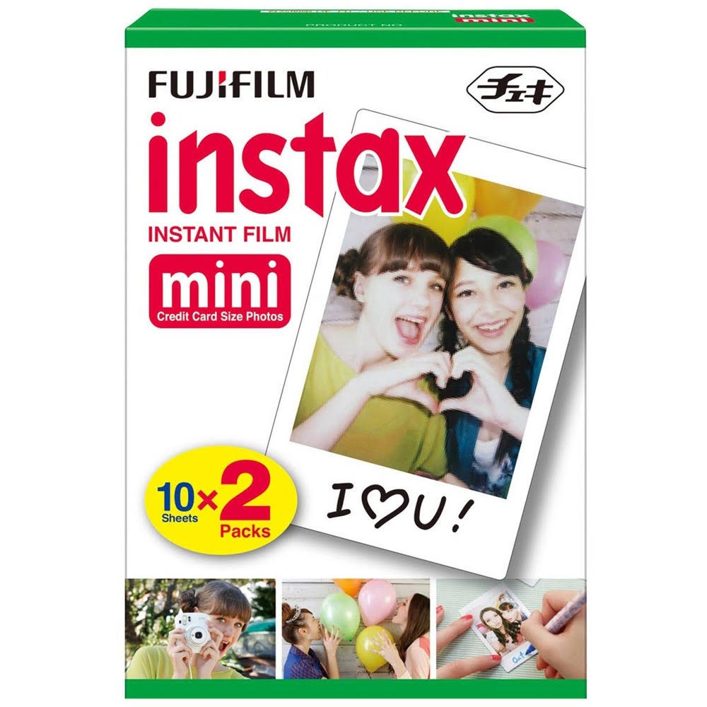 Ice Blue Instant Camera with Twin Film Pack V220