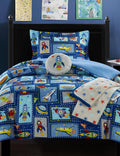 Blue 4 Piece Twin Comforter Set F567937