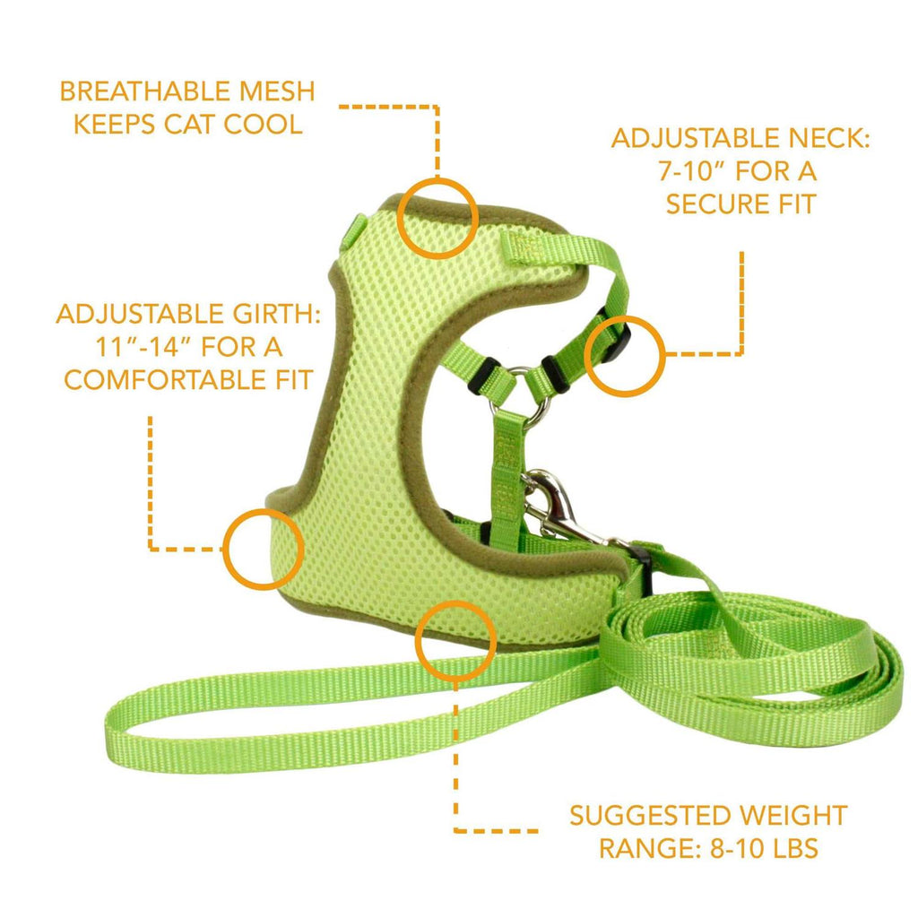 Adjustable Cat Harness with 6' Leash W9604