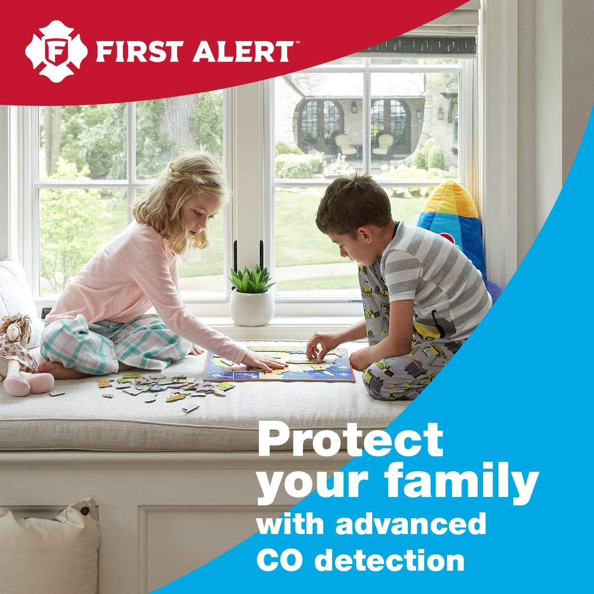 Carbon Monoxide Detector, Battery Operated, 6-Pack, White C524