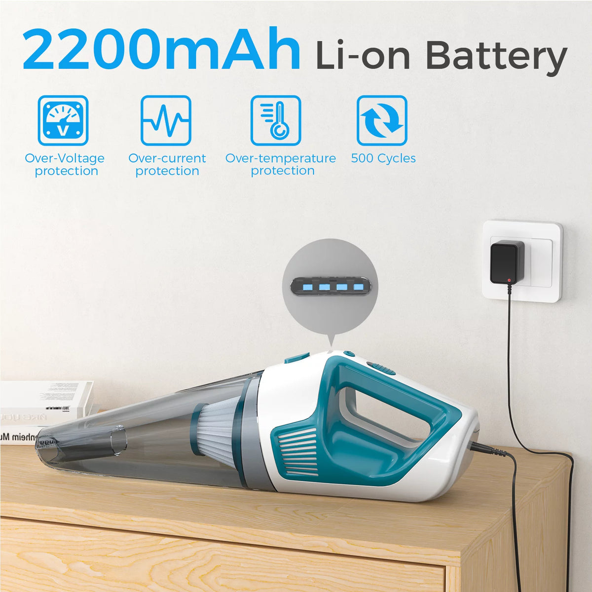 Handheld Cordless Vacuum with 8.5Kpa Cyclonic Suction Y542